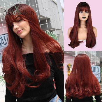 Peluca Larga ALAN EATON con Flequillo para Mujeres Negras