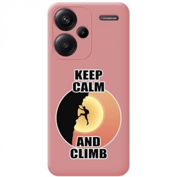 Tumundosmartphone Funda Silicona Líquida Rosa para Xiaomi Redmi Note 13 Pro+ Plus 5G diseño Hombre Escalada Dibujos
