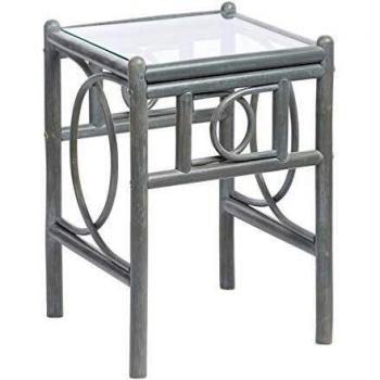 Madrid Cane Side Table Grey - Grey