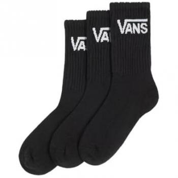 Calcetines Vans Crew Clásico Negro Infantil (Paquete de 3)