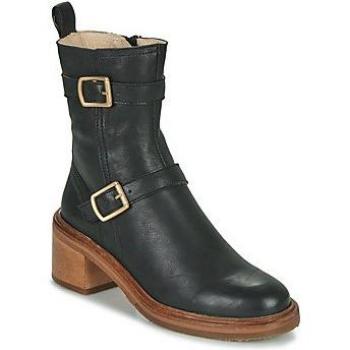 Neosens Damen Stiefeletten RUBY aus Leder - Schwarz mit 6 cm Absatz
