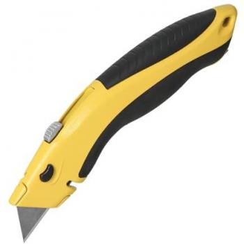 Cuchillo Cutter Profesional con Hoja Retráctil de 20 mm, Cambio Rápido, Carcasa de Aluminio y Agarre Engomado