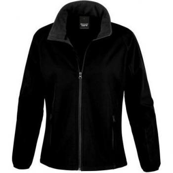Chaqueta Result Core Femenina Suave en Negro y Púrpura