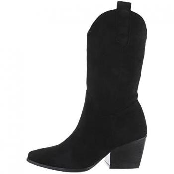 Ital-Design Westernstiefel für Damen in Schwarz