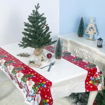 Waterproof Christmas Tablecloth 180x110cm with Advent Calendar