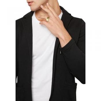 Anillo de Hombre Breil Kaleido en Acero Plateado Talla 21 Sin Piedras