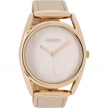Rose Perlmutt Damen-Quarz Uhr – 42 MM, IP-Lederband