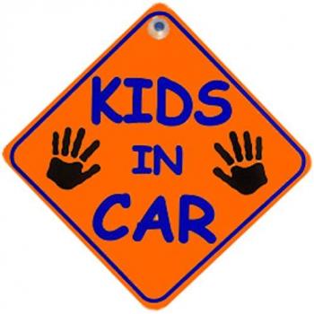 CASTLE PROMOTIONS Suction Cup Diamond Sign - Orange - Kids In Car
