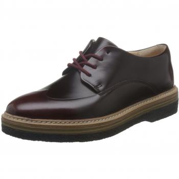 Clarks Zante Zara, Zapatos de Vestir para Mujer, Morado (Cuero Burdeos), 38 EU