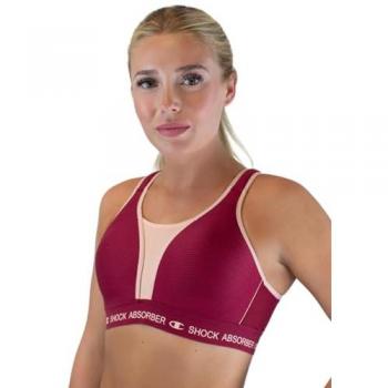 Reggisero Sportivo Imbottito Shock Absorber Rosa/Bianco