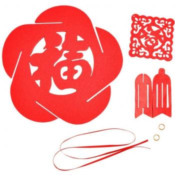 Colgante de Flor Roja Brillante