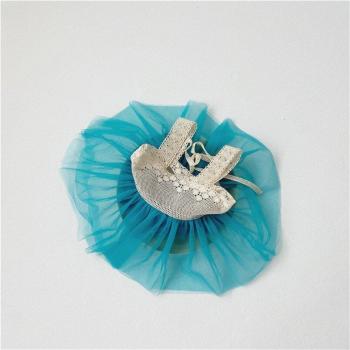 Vestido Sin Mangas para Bebés Niñas - Estilo Princesa Azul y Marrón