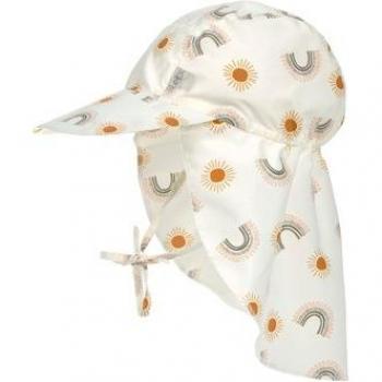 LÄSSIG Cappello UV bianco arcobaleno con protezione per il collo