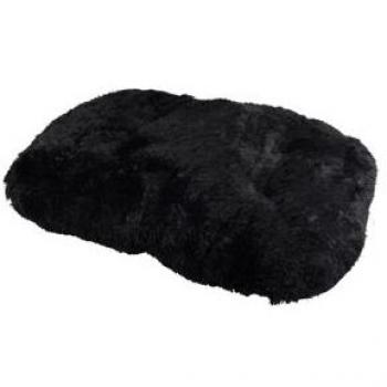 Coussin en fausse fourrure pour animaux - Gris anthracite - L 87 x 55 cm