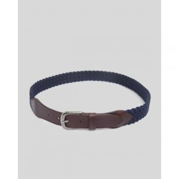 Brazalete de cuero trenzado marino SILBON