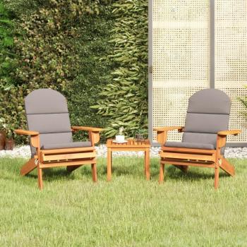 Table basse et chaises pliantes pour bistrot extérieur – Set 3 pièces