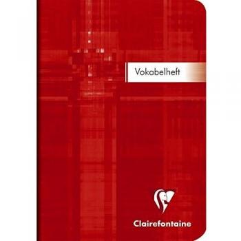 Clairefontaine 36479C Vokabelheft A6, liniert mit Mittelstrich, 32 Blatt farbig sortiert