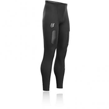 Leggings Lunghi Compressport Trail Running Sotto Controllo Nero - T3
