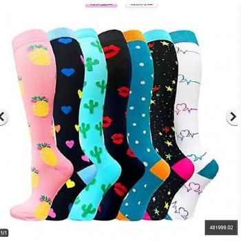 Chaussettes de soutien unisexes jusqu'au genou pour la course