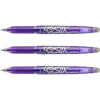 Roller, 0,25 mm, odstránené písmo, PILOT Frixion Ball, fialová