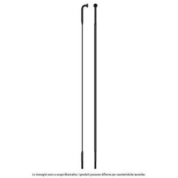 Sapim P2R Flat Stainless Steel Spoke, Elbowed Head & Nipples