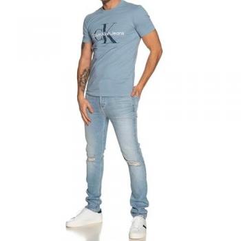 T-shirt Calvin Klein Jeans Seasonal Monologo manica corta blu nero verde - S