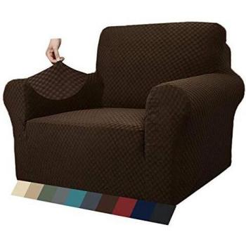 Fundas de Silla Jacquard MAXIJIN, superelásticas, Antideslizantes, con Brazos, Perros y Mascotas, 1 Pieza elástica, Protector de sofá