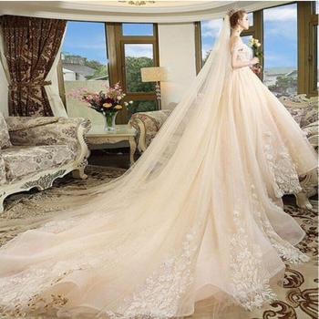 Champagne Tulle Wedding Veil