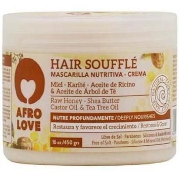 Bellas Extensiones - Afro Love Mascarilla Capilar Nutritiva con Miel, Karité, Aceite de Ricino & Aceite de Árbol de Té, 237.7g y 450g
