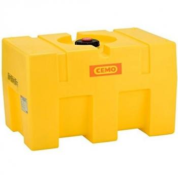Fusto per acqua in PE 450L a forma scatolare con apertura ø 140 mm e tappo a vite, colore giallo
