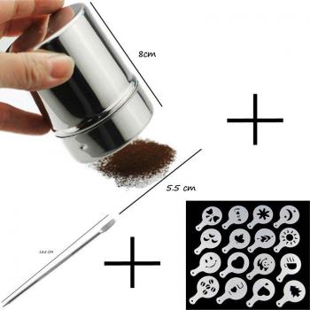 Coffee Duster Set with Plastic Flower Mold and Needle