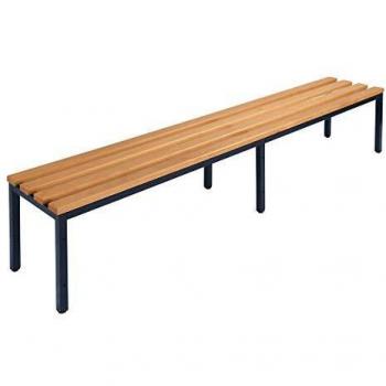 Banc de vestiaire sans dossier - lattes en bois de hêtre - longueur 2000 mm