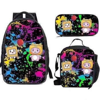 Mochila Escolar Lankybox con Bolsa de Almuerzo