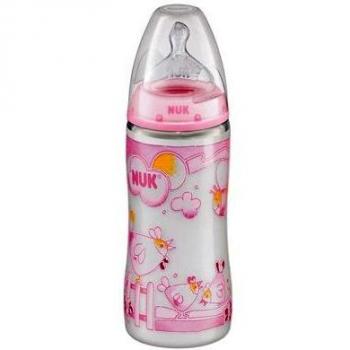Nuk 300ml Blue Silicone Feeding Bottle