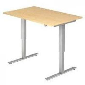 Kaiserkraft UPLINER - Schreibtisch,elektrisch höhenverstellbar,BxT 1200x800 mm,Dek.Ahorn