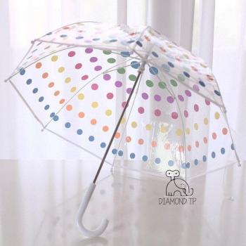 Kawaii Mini Transparent Kids Umbrella with Windshield - Easy to Hold S014