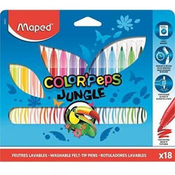 Sada dětských fixů Maped Color'Peps Jungle, 18 barev
