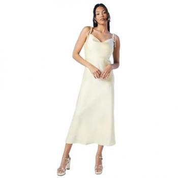 Oasis Spaghetti Strap Midi Dress for Bridesmaids in Blush