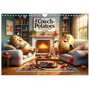 Couch Potatoes: Ein Jahr voll Komfort und Spaß (Wandkalender 2025 DIN A4 quer) CALVENDO Monatskalender