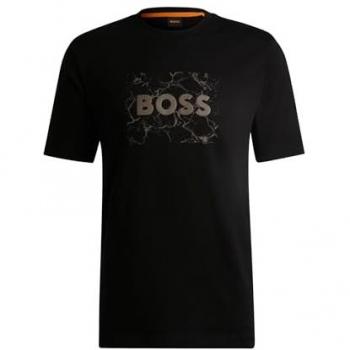 BOSS T-Shirt Te_Logospace 50539186 Schwarz Regular Fit