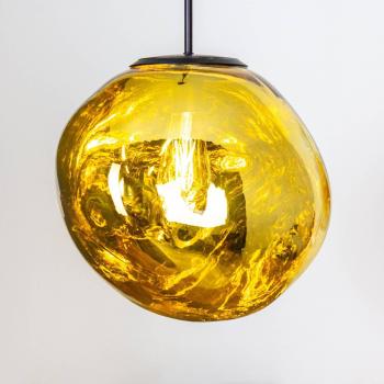 Lámpara Colgante Canopus Dorada de Eco-Light, 36 cm Diám., Cristal, E27