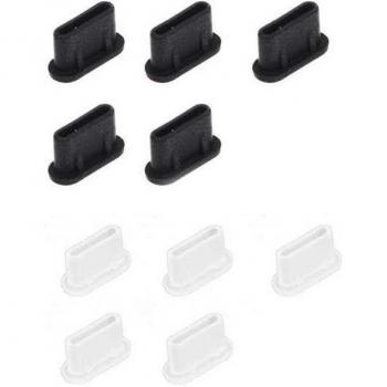 10pcs Silicone Type-C Dust Plugs for USB Ports