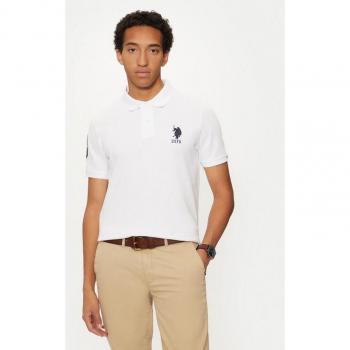 U.S. Polo Assn Men's Player 3 Pique Polo – White