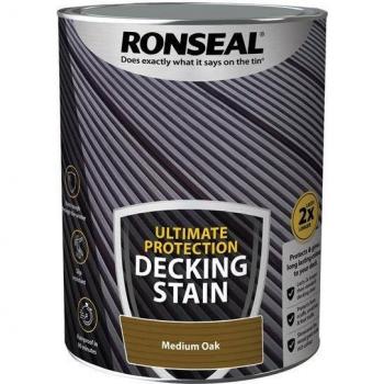 Ronseal Ultimate Protection Decking Stain Medium Oak 5 litre RSLNUDSMO5L