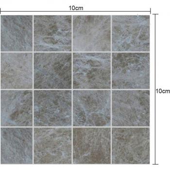 10-Pack Waterproof PVC Mosaic Stickers for Toilet and Kitchen