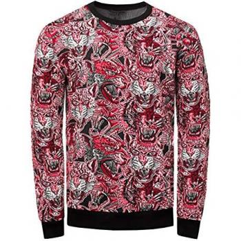 Sweatshirt RUSTY NEAL Roter Tiger für Herren, Größe XXL