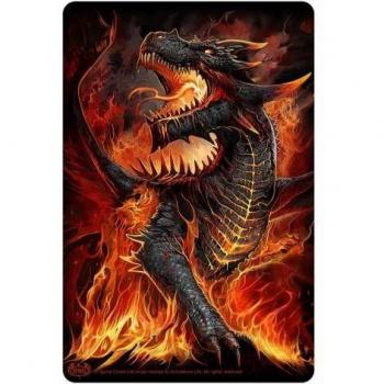 Draconis Metallkarte One Size Schwarz/Orange