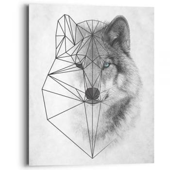 Reinders! Holzbild »Polygonaler Wolf«