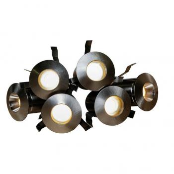 Hide-a-Lite Heatspot G2 Sauna Minidownlight 6er Set mit dimmbarem Phasentreiber, 2700K, 6x20lm, 3,8W