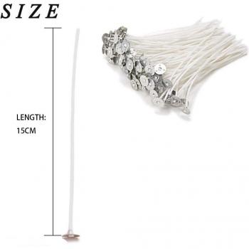 Soja Premium 15 cm, 100 unidades, mecha natural de algodón